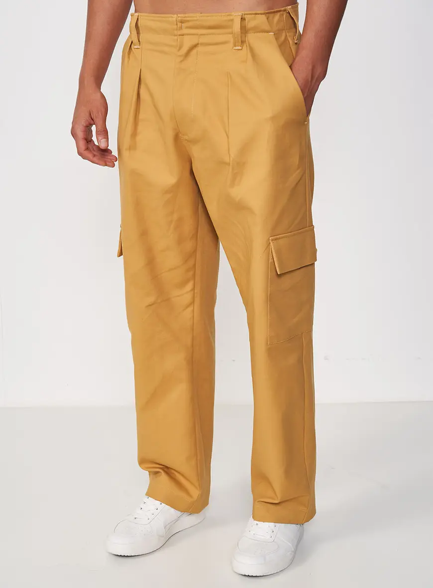 Calça Cargo Amarela