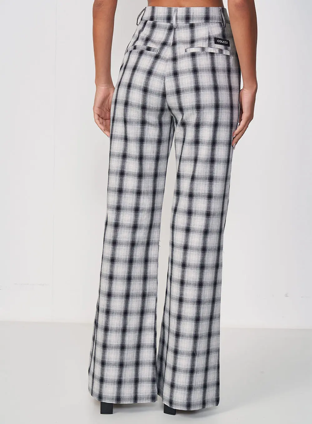 Calça Flare Xadrez Estampados
