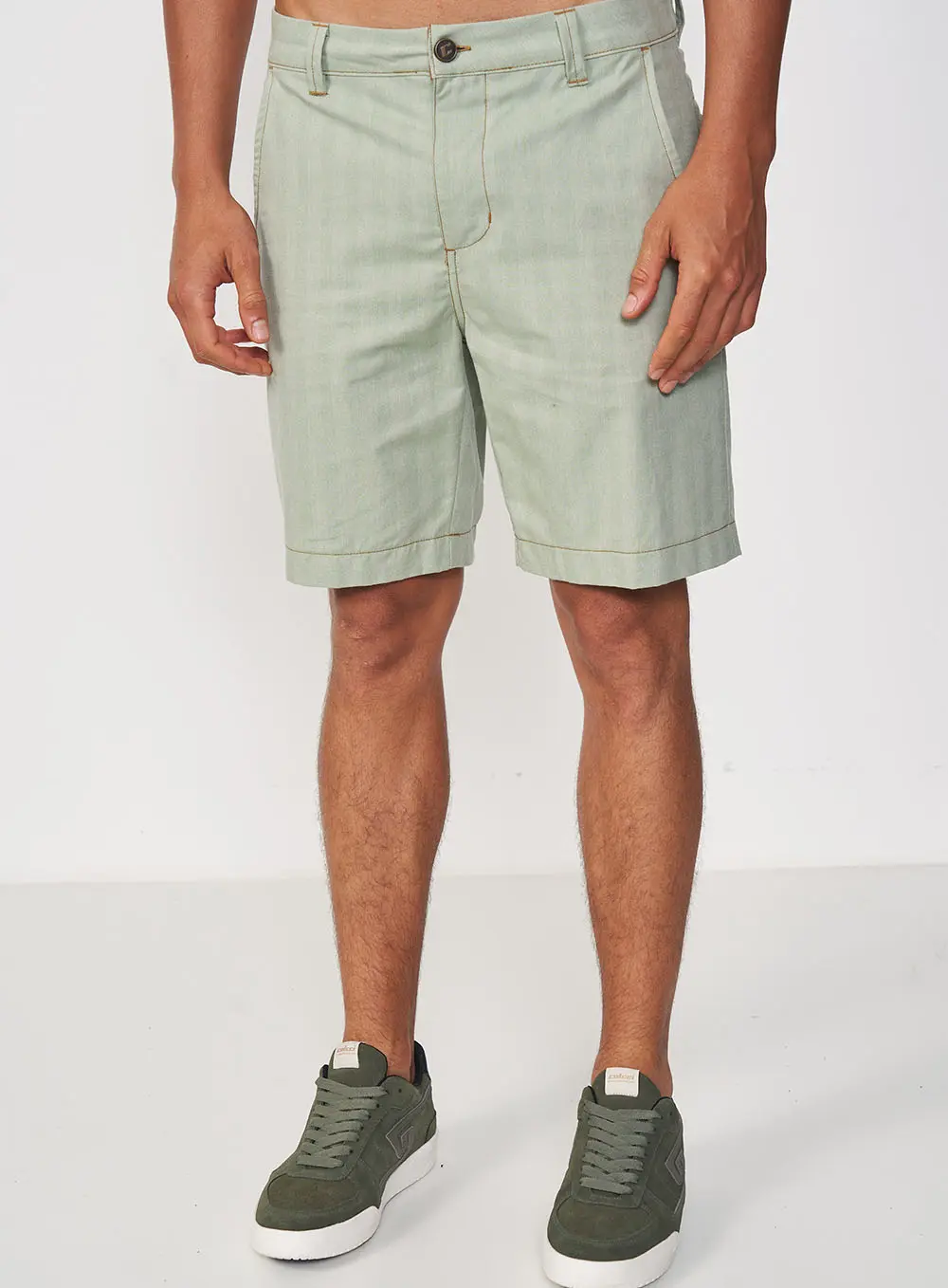 Bermuda Masculina Chino Reta Verde