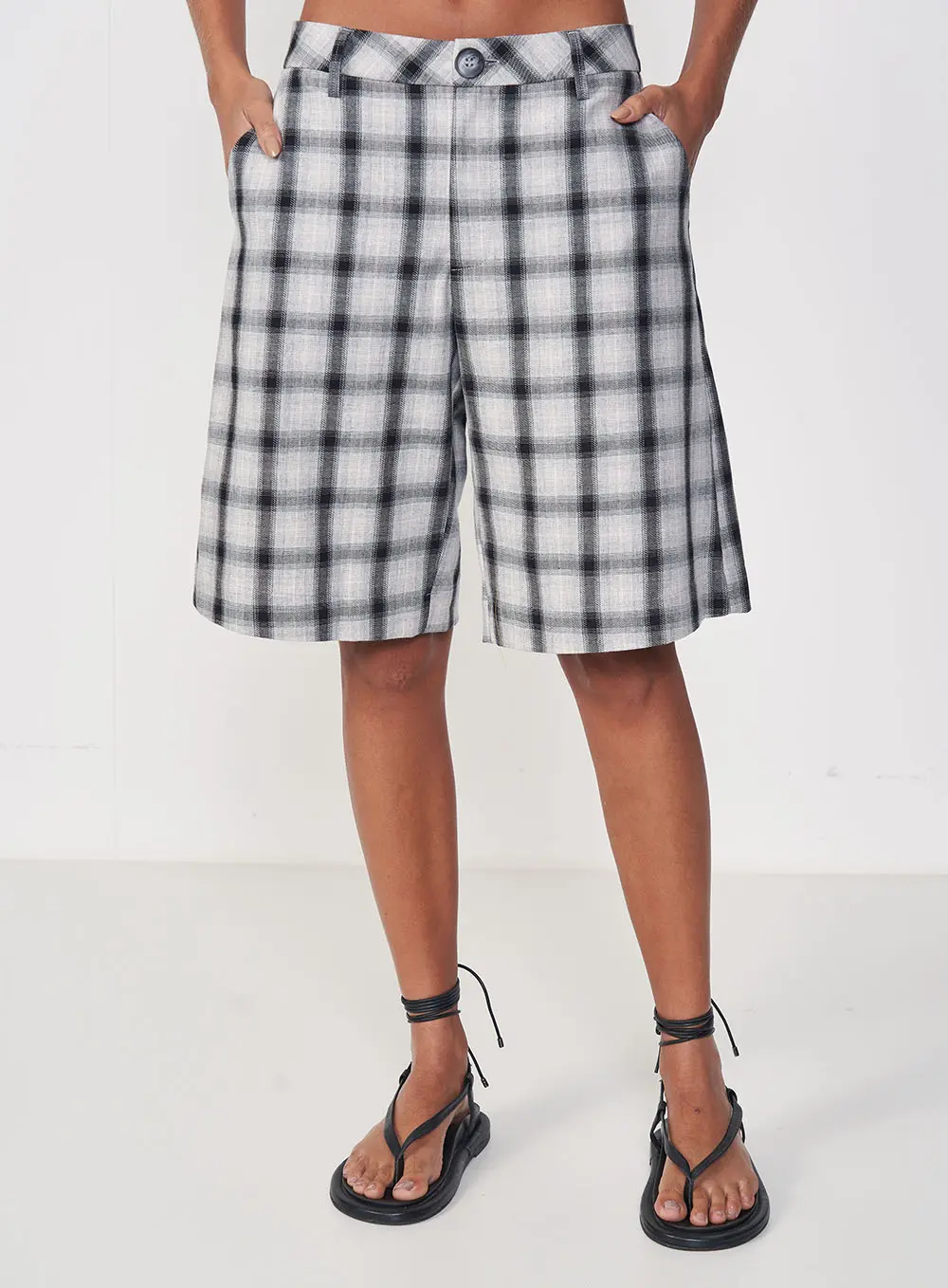Bermuda Feminina Xadrez - Jade Estampados
