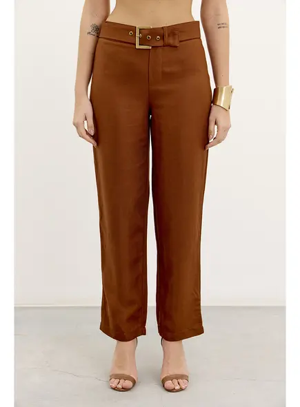 Calça Feminina Reta Linho