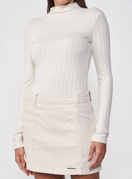 Blusa Feminina Small Manga Longa Gola Alta