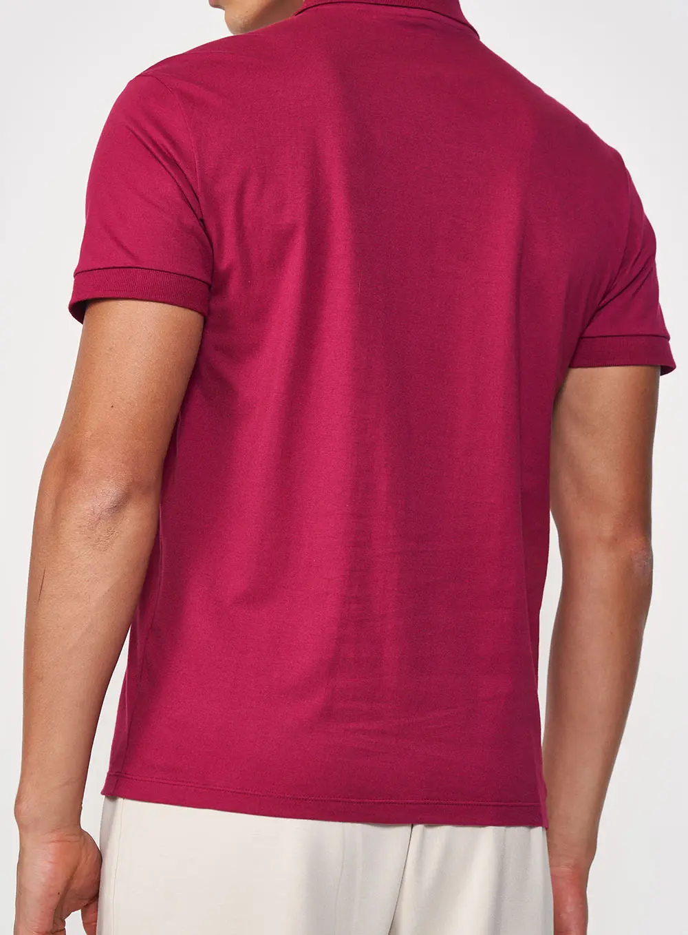 Polo Masculina Manga Curta Comfort Bordô