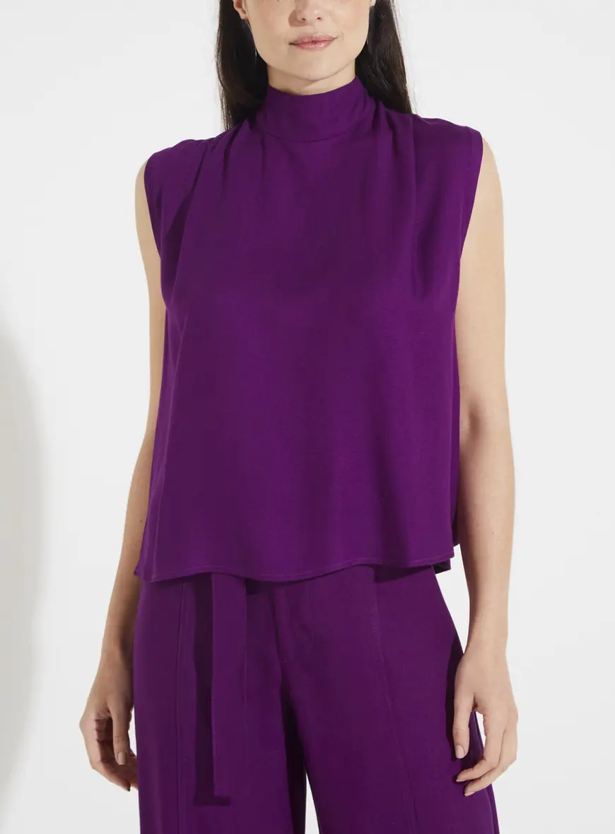 Blusa Gola Alta Roxo Beet