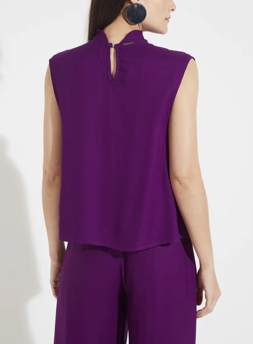 Blusa Gola Alta Roxo Beet