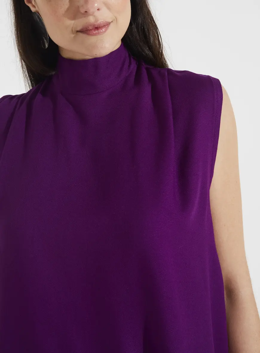 Blusa Gola Alta Roxo Beet