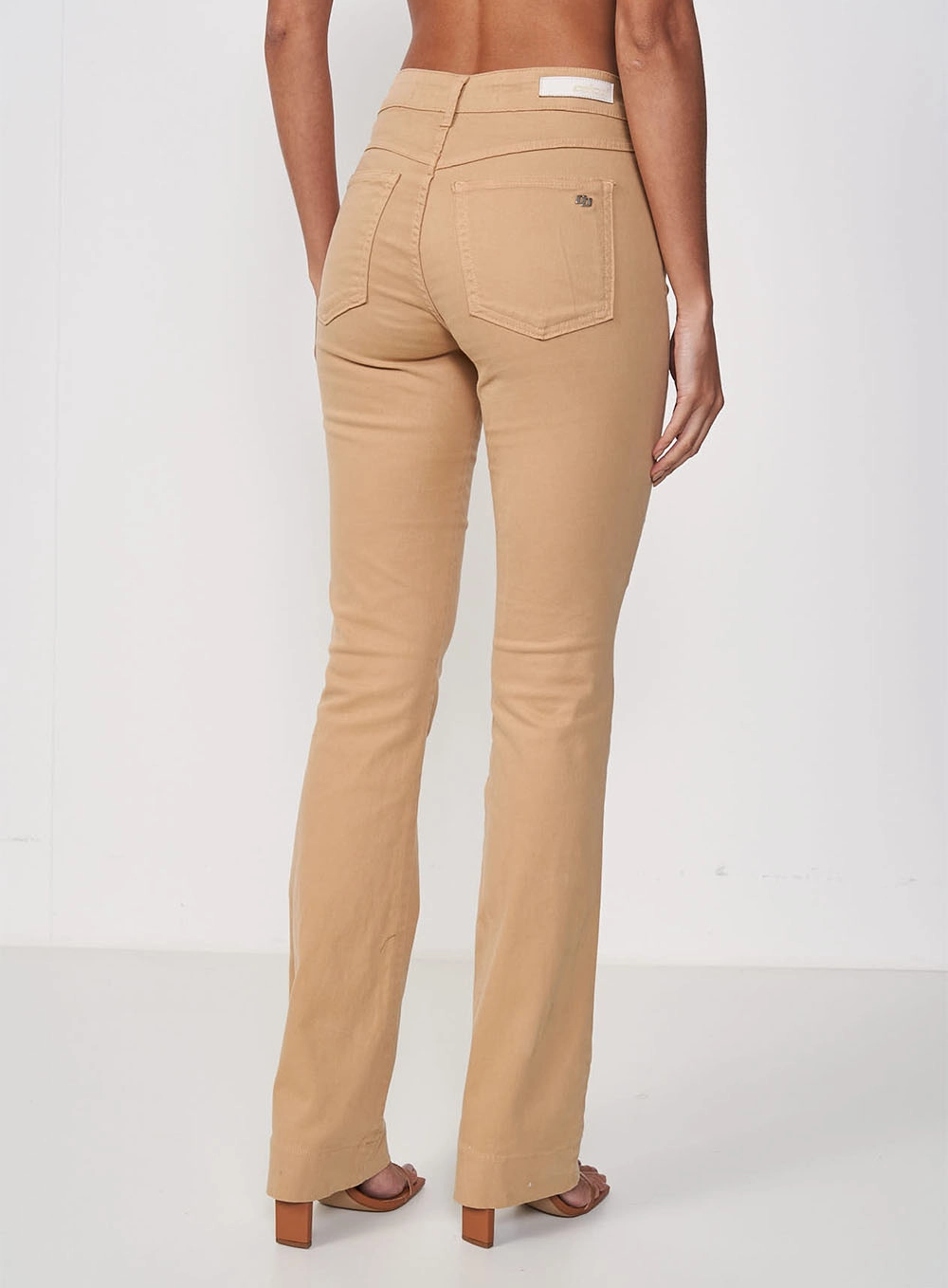 Calça Feminina Sarja Reta - Bia Bege Soybean
