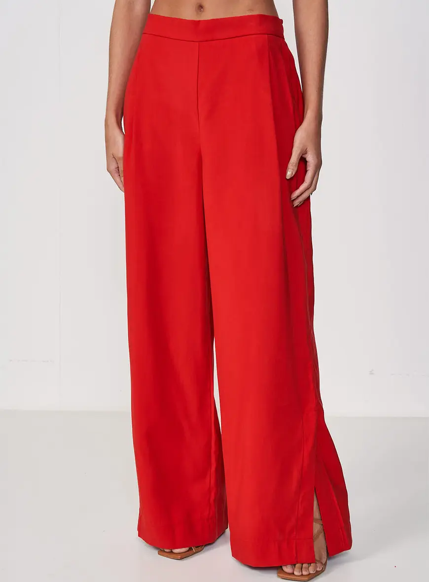 Calça Pantalona Vermelha