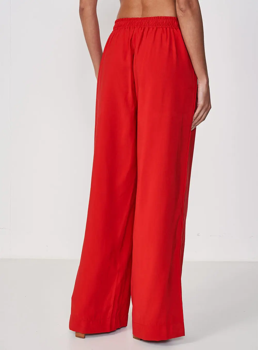 Calça Pantalona Vermelha Vermelho