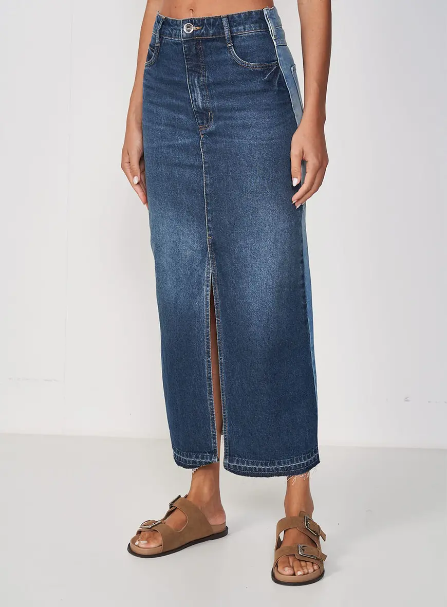 Saia Jeans Two Tones