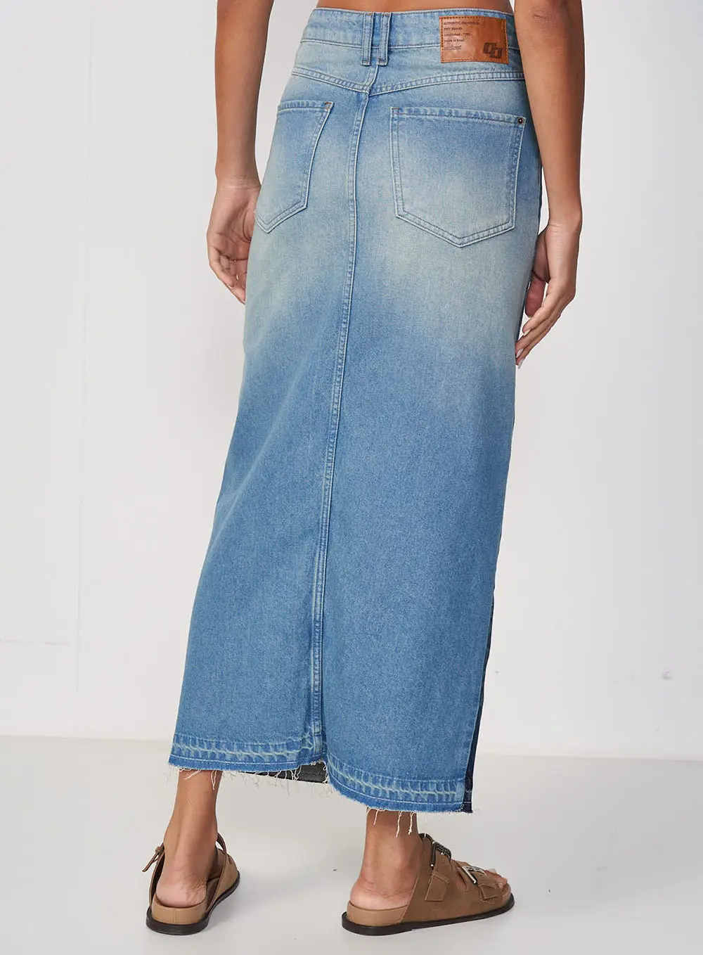Saia Jeans Two Tones Índigo