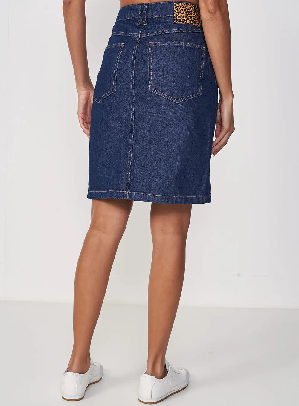 Saia Jeans Midi Índigo