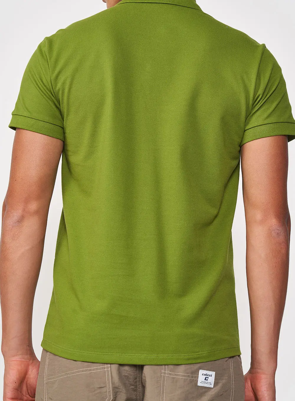 Polo Masculina Ajustada Manga Curta Verde