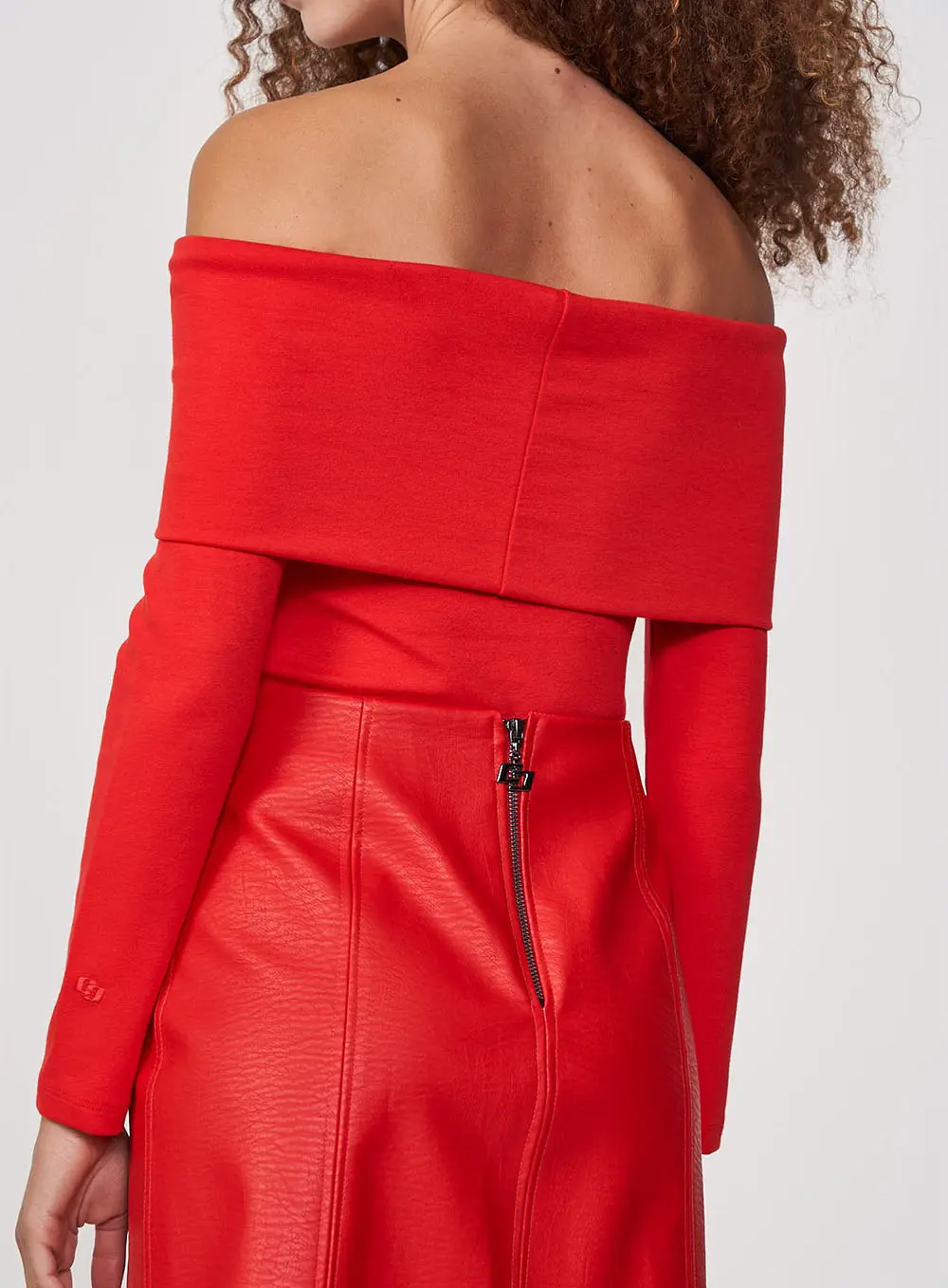 Blusa Ciganinha Com Sobreposição Vermelho