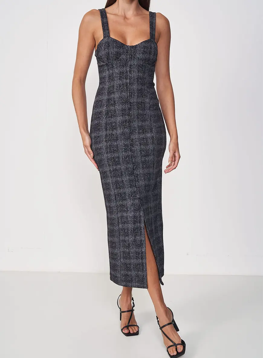 Vestido Midi Slim Estampado