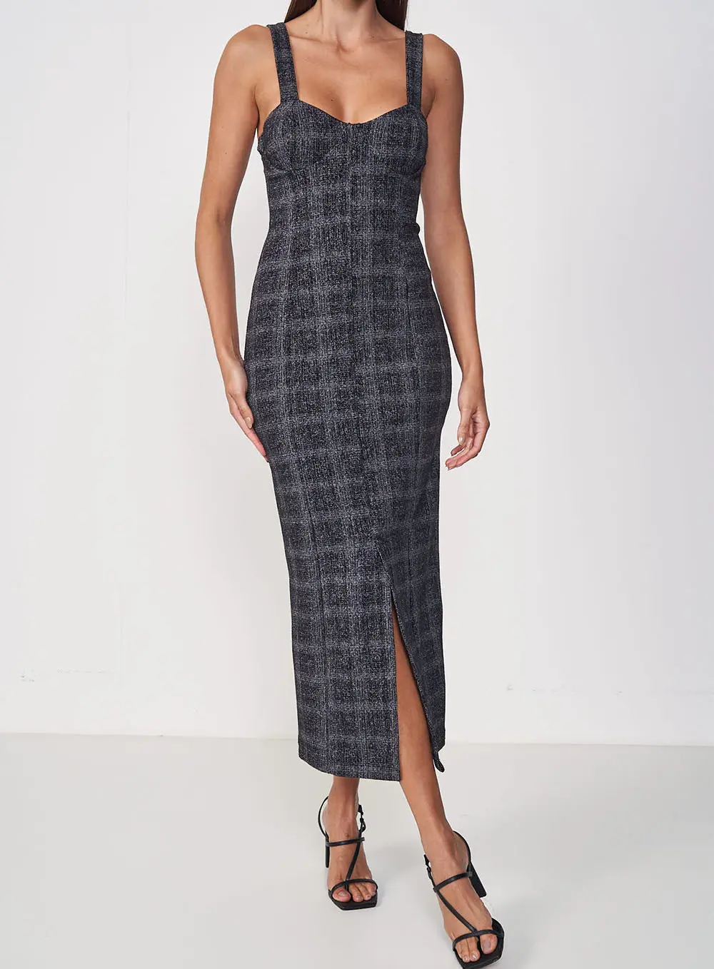 Vestido Midi Slim Estampado Estampados