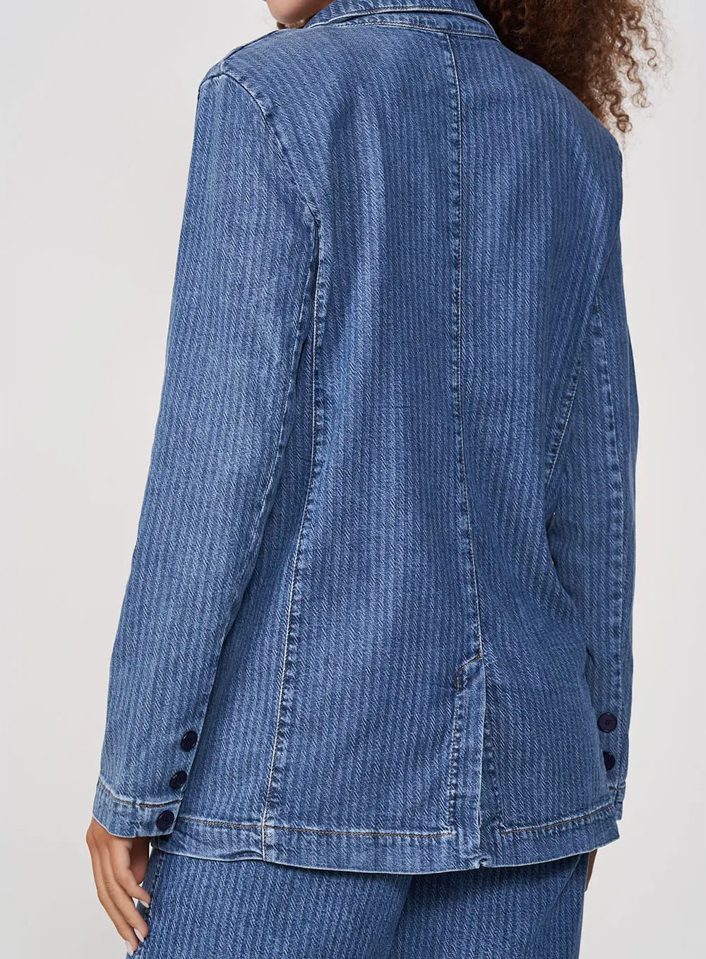 Blazer Feminino Jeans Alongado Índigo