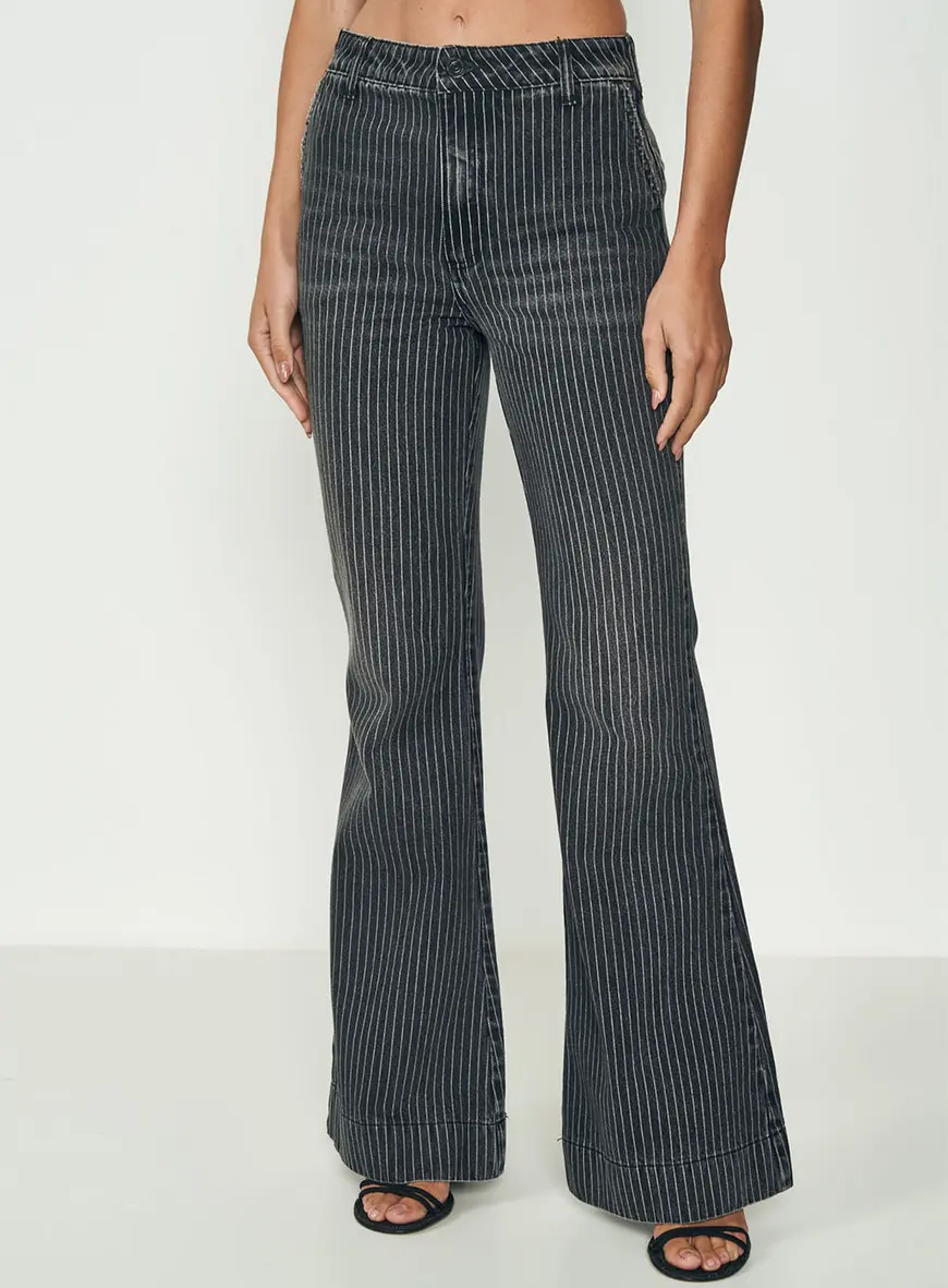 Calça Jeans Roma Flare Estampada