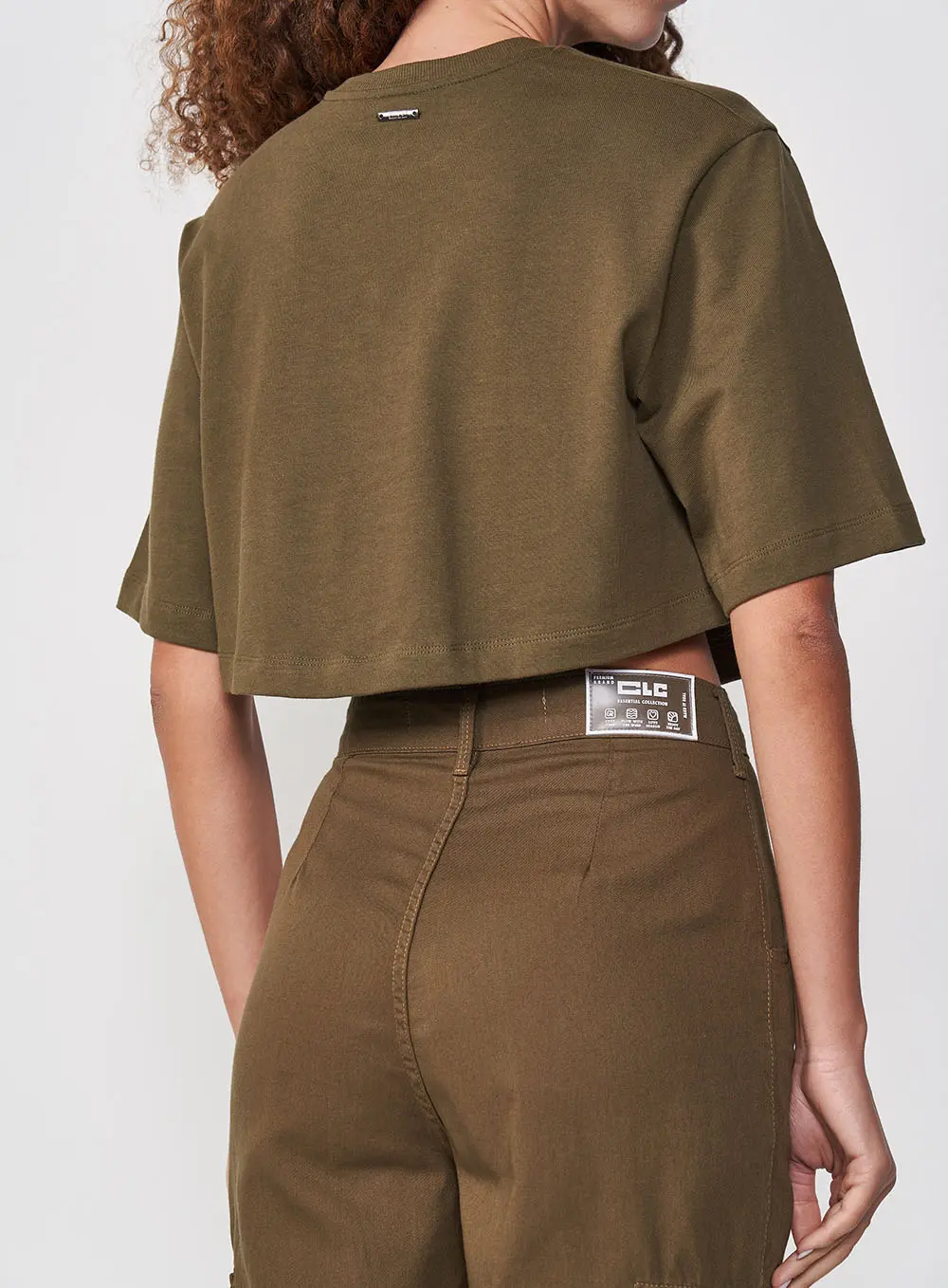 Cropped Box Com Detalhe Ombro Verde Sap 2