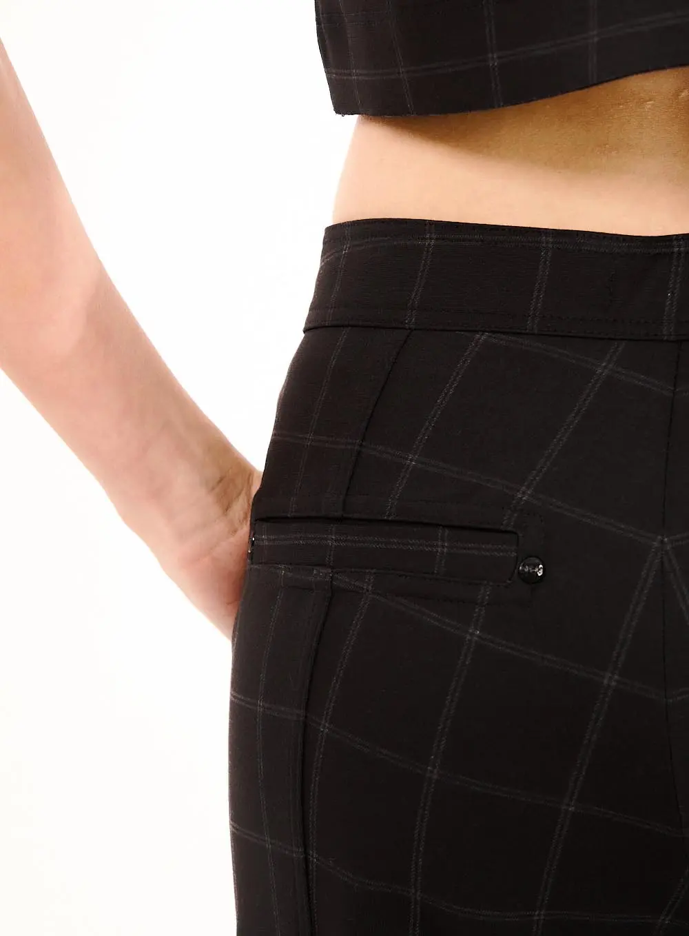 Calça Feminina Alfaiataria Xadrez Estampados 5