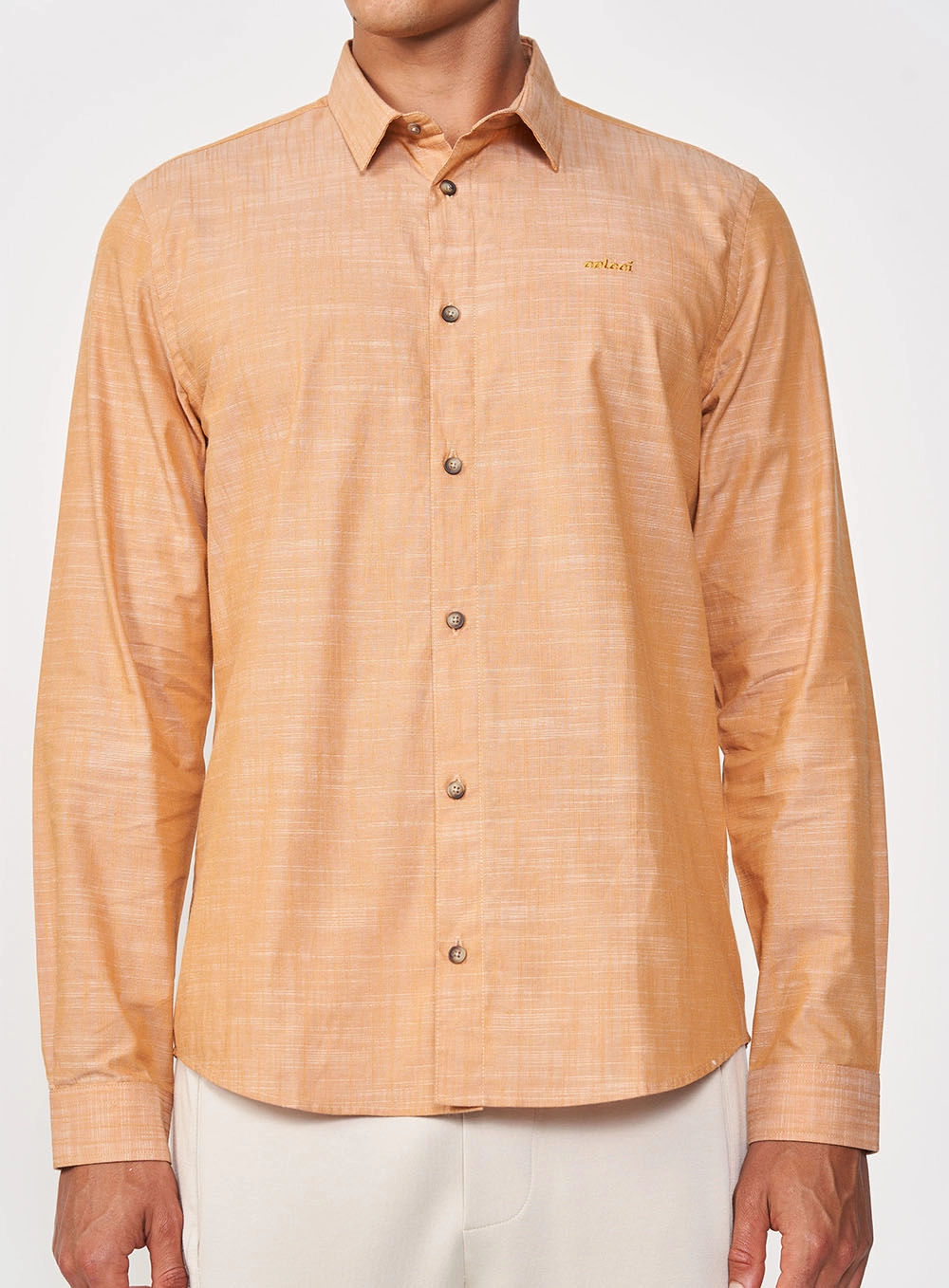 Camisa Masculina Manga Longa - Relax Amarelo