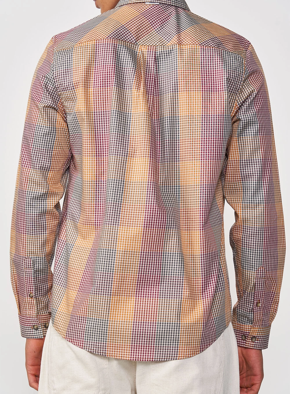 Camisa Xadrez Micro Tons Quentes Estampados