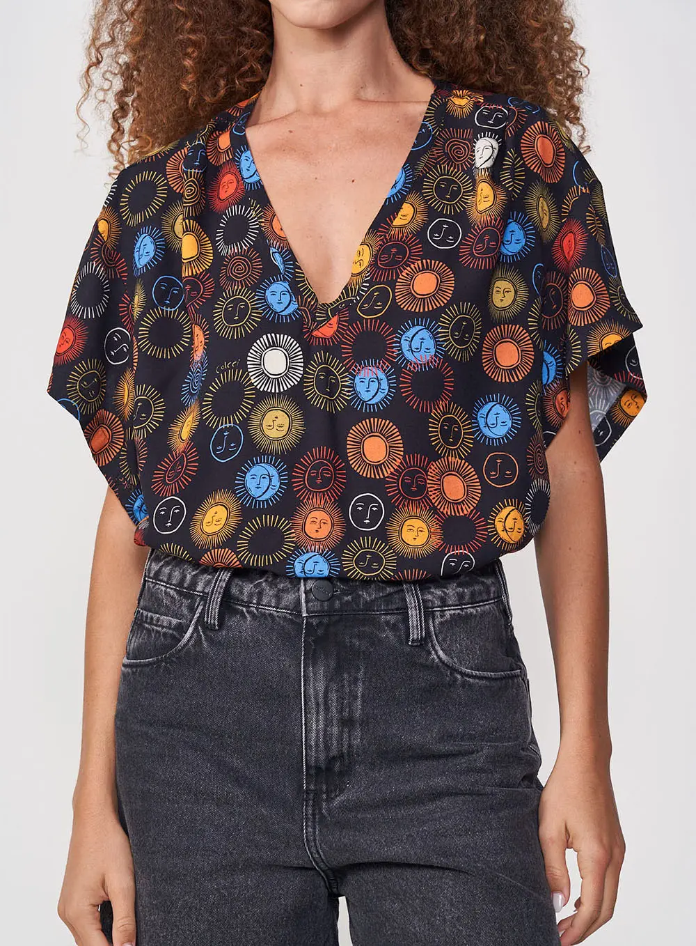 Camiseta Kimono Estampada Estampados