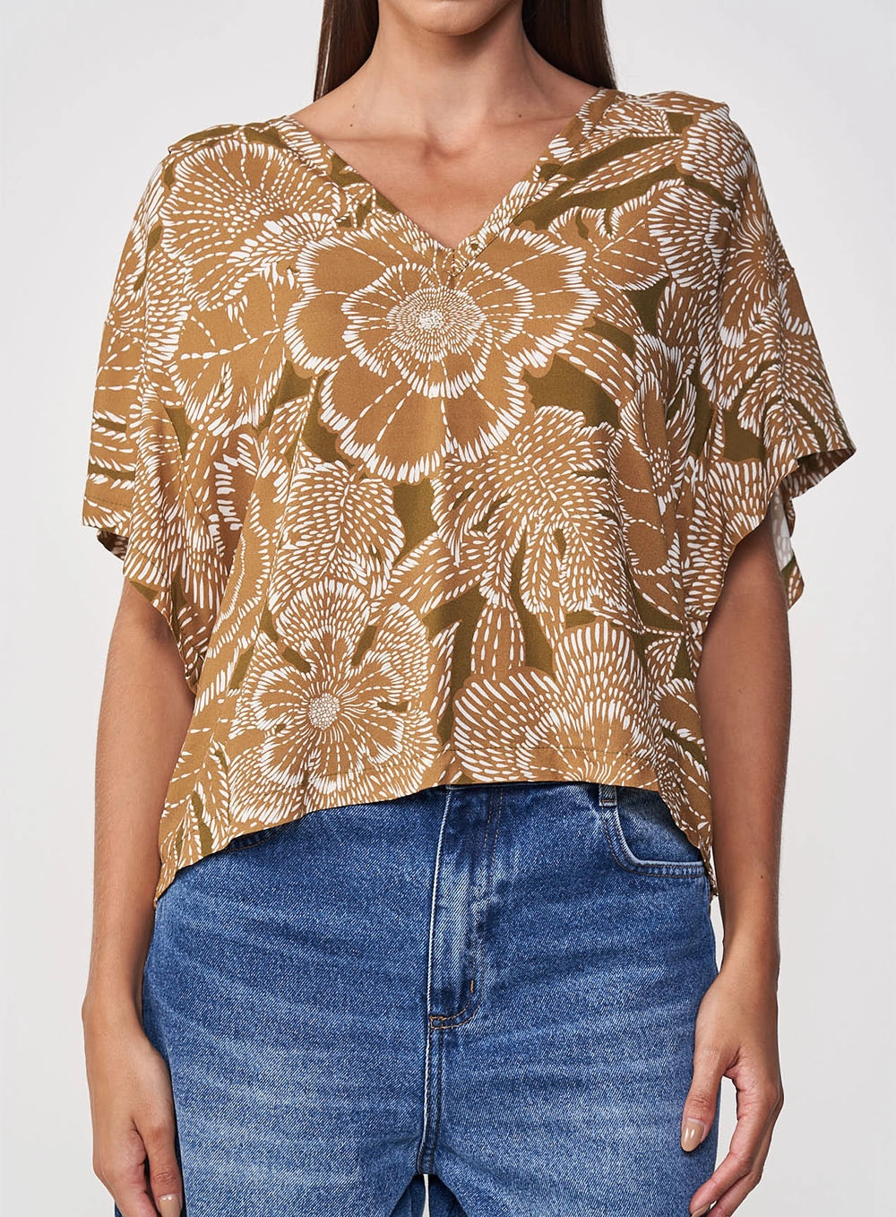 Camiseta Kimono Estampada Estampados