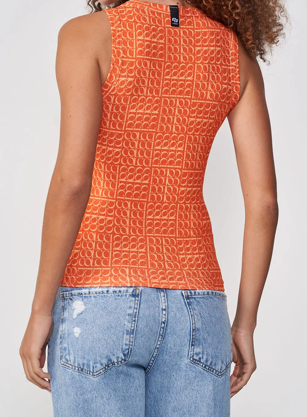 Regata Malha Textura Geo Estampados