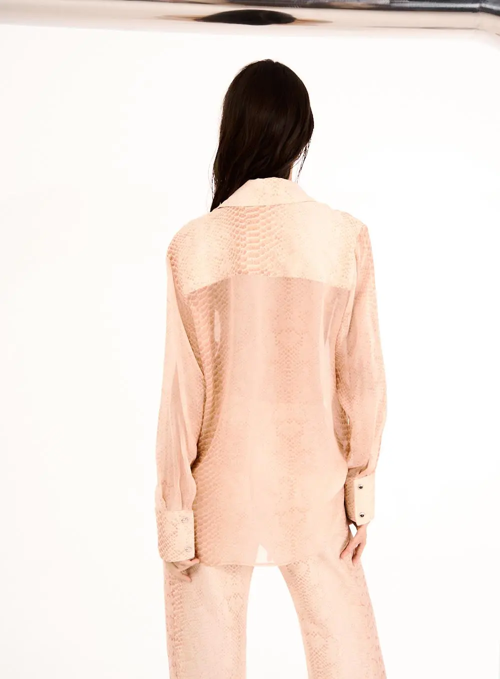 Camisa Feminina Oversized Estampa Rose Python Estampados 3