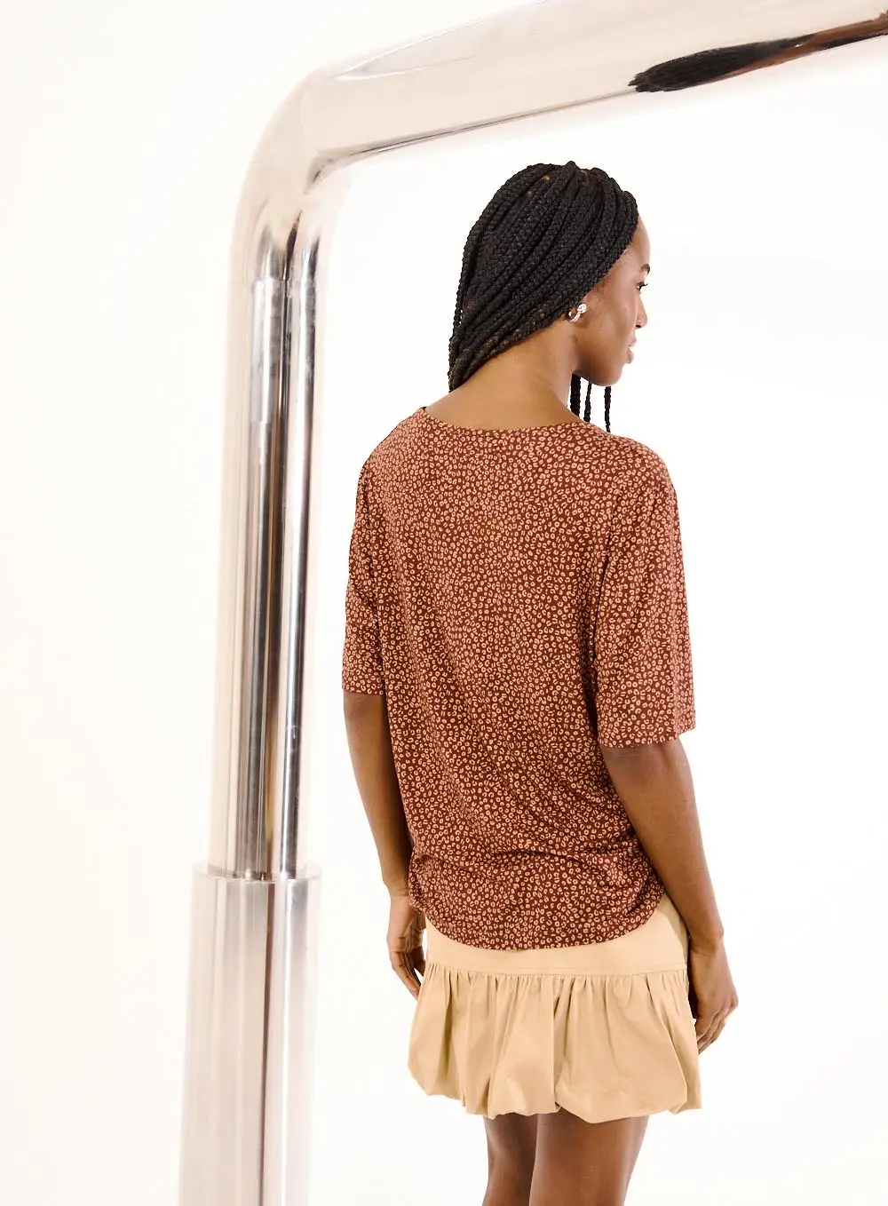 Blusa Feminina Comfort Estampa De Mini Leopardo Estampados 3