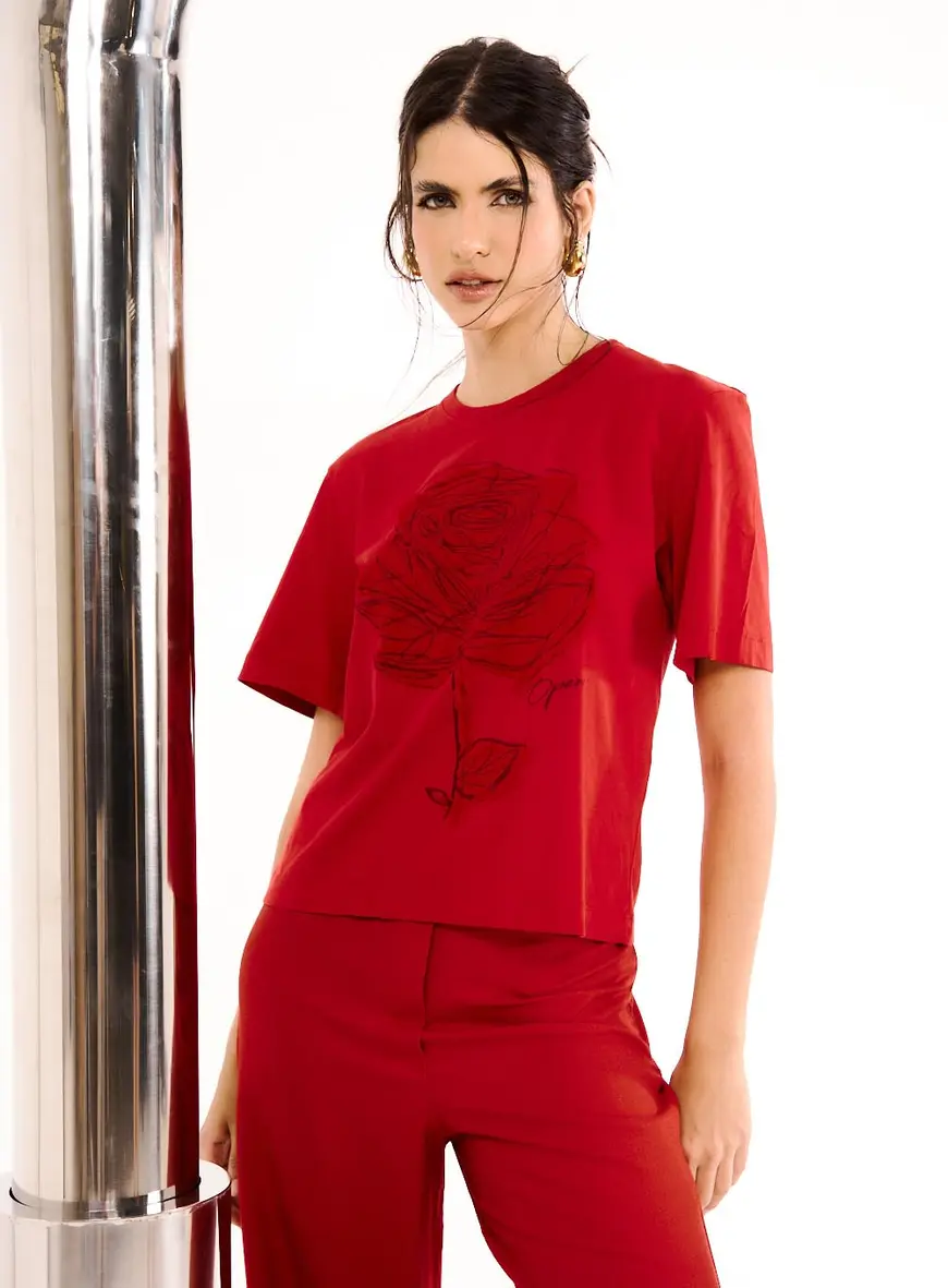 Blusa Rose Dark Vermelho 1