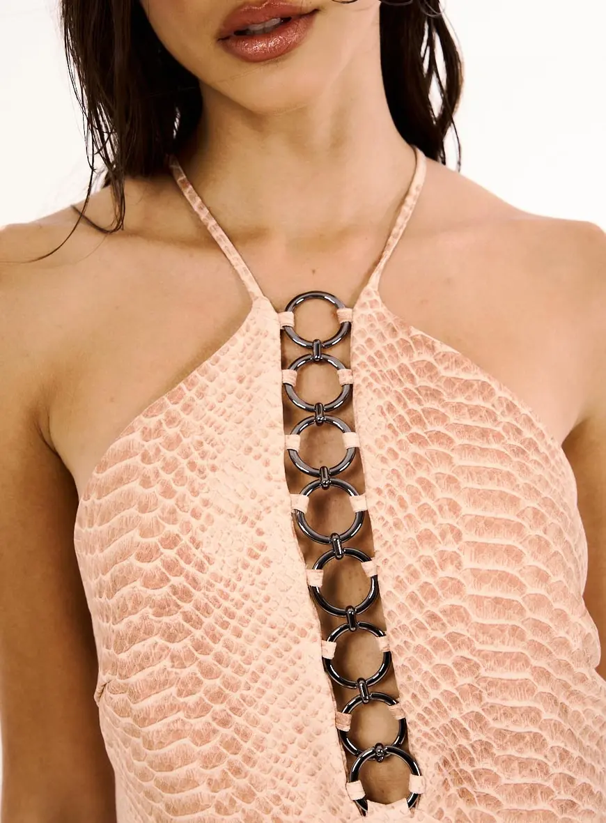 Vestido Longo Rose Python Estampados 2