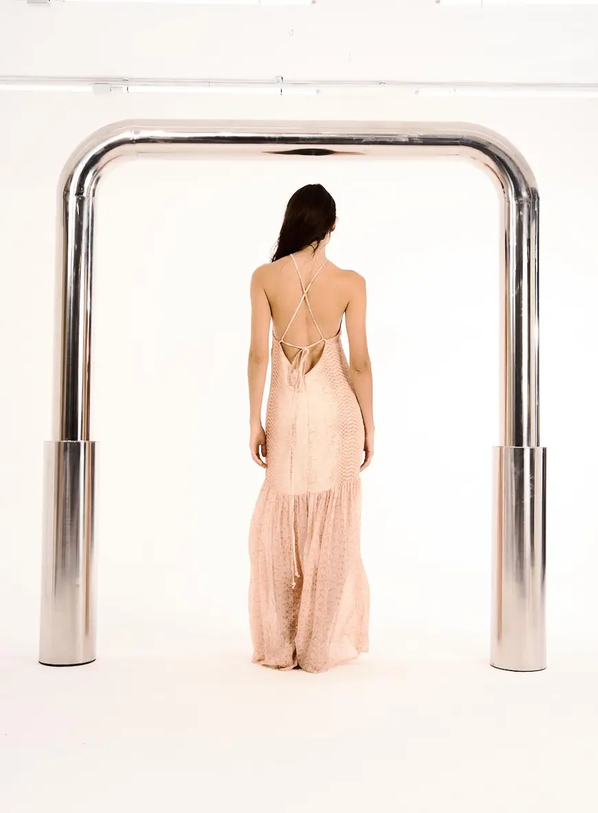 Vestido Longo Rose Python Estampados 3
