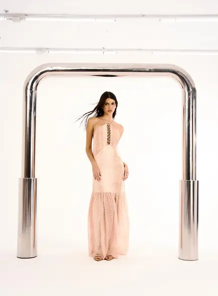 Vestido Longo Rose Python
