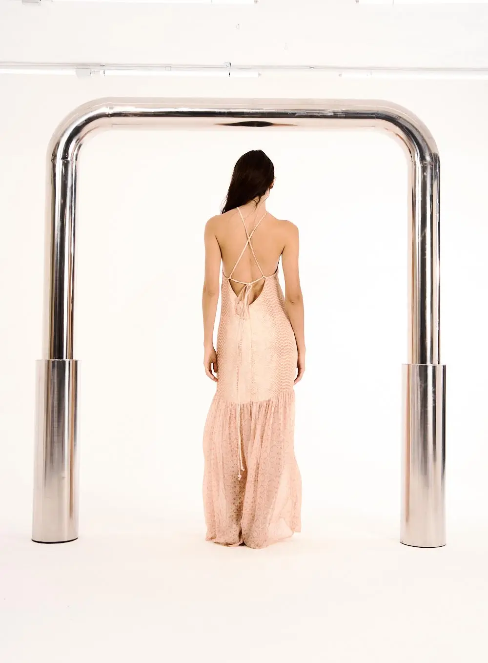 Vestido Longo Rose Python Estampados 3