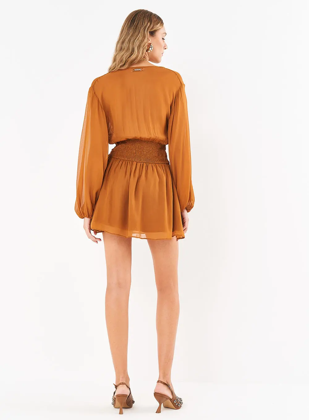 Vestido Sol Dourado Marrom