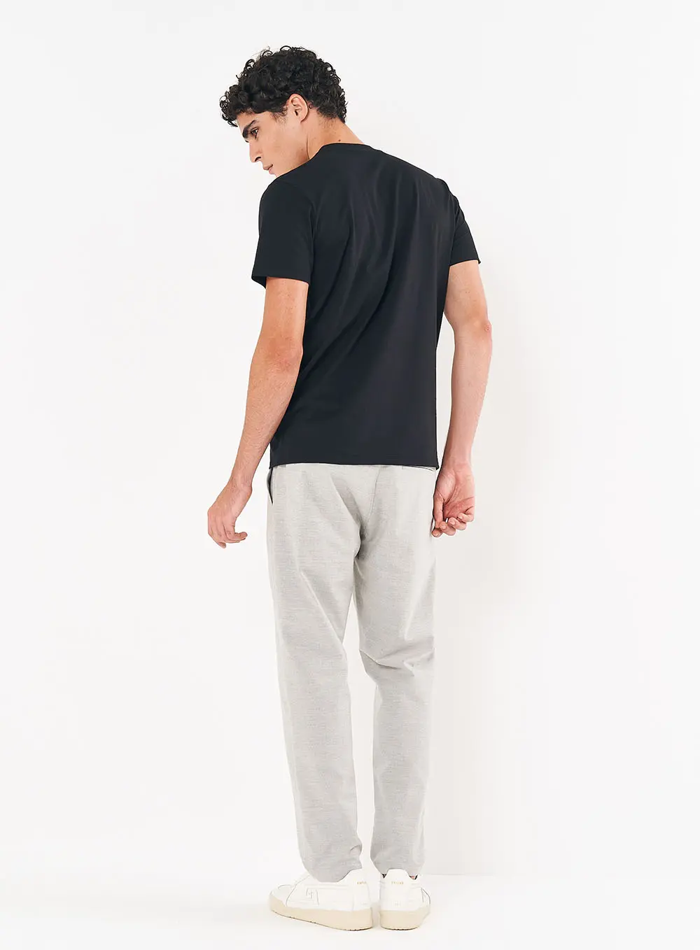 Camiseta Masculina Reta Manga Curta Preto