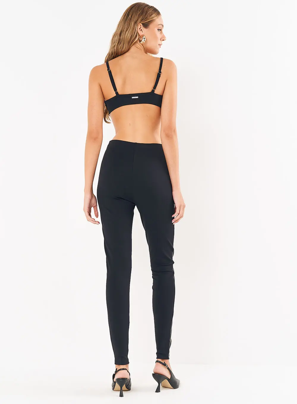 Top Slim Decote Quadrado Preto