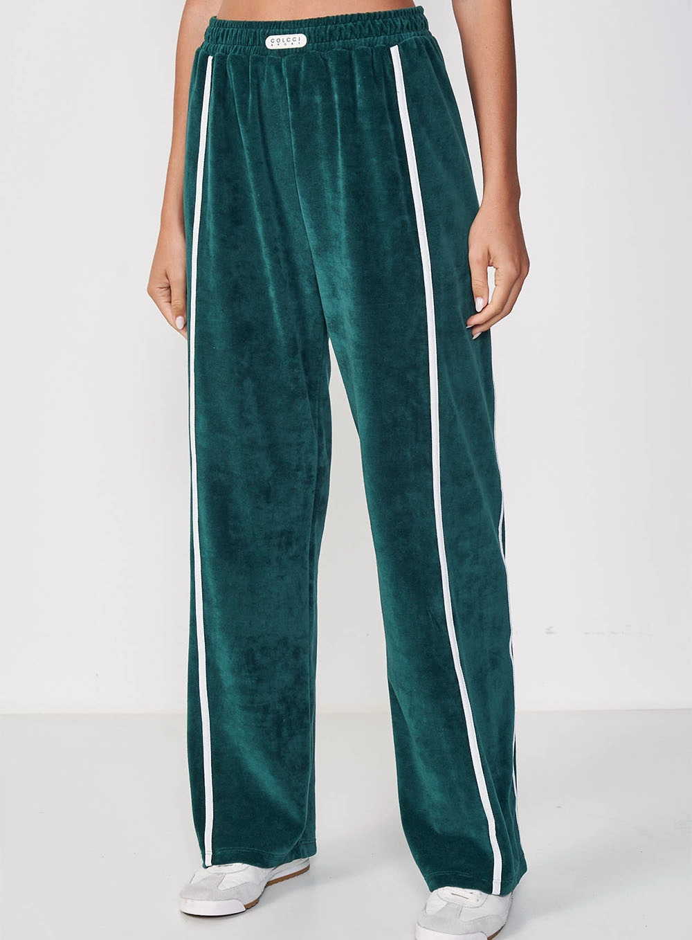 Calça Feminina Plush Wide Leg Comfort Fashion Verde
