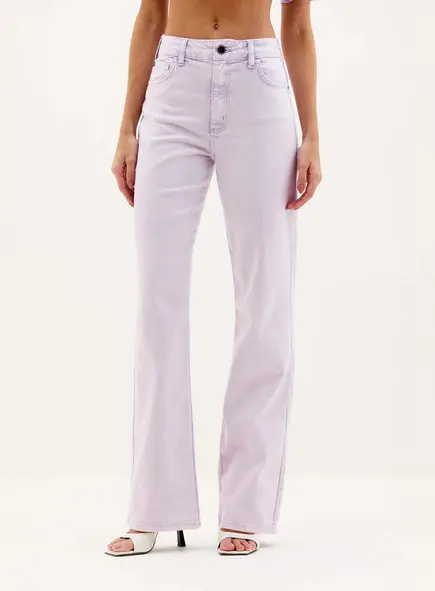 Calça Feminina Sarja Flare Cós Baixo - Laura