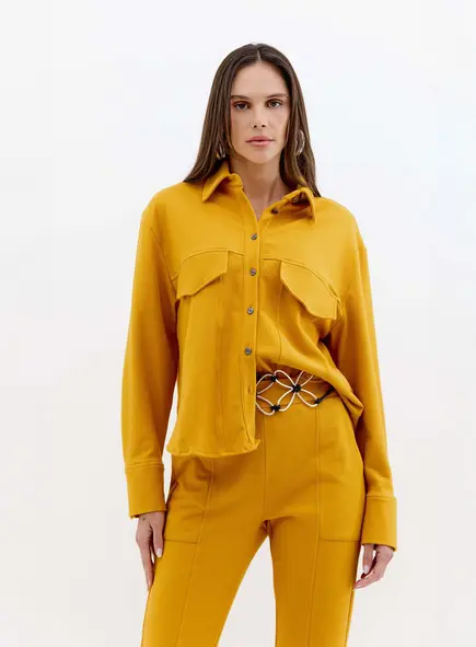 Camisa Oversized Bolso Fake