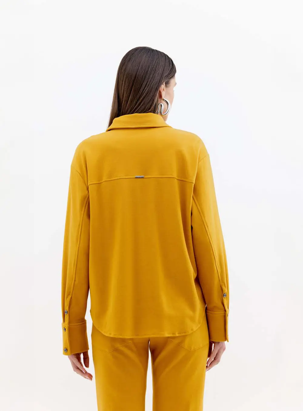 Camisa Oversized Bolso Fake Amarelo 3