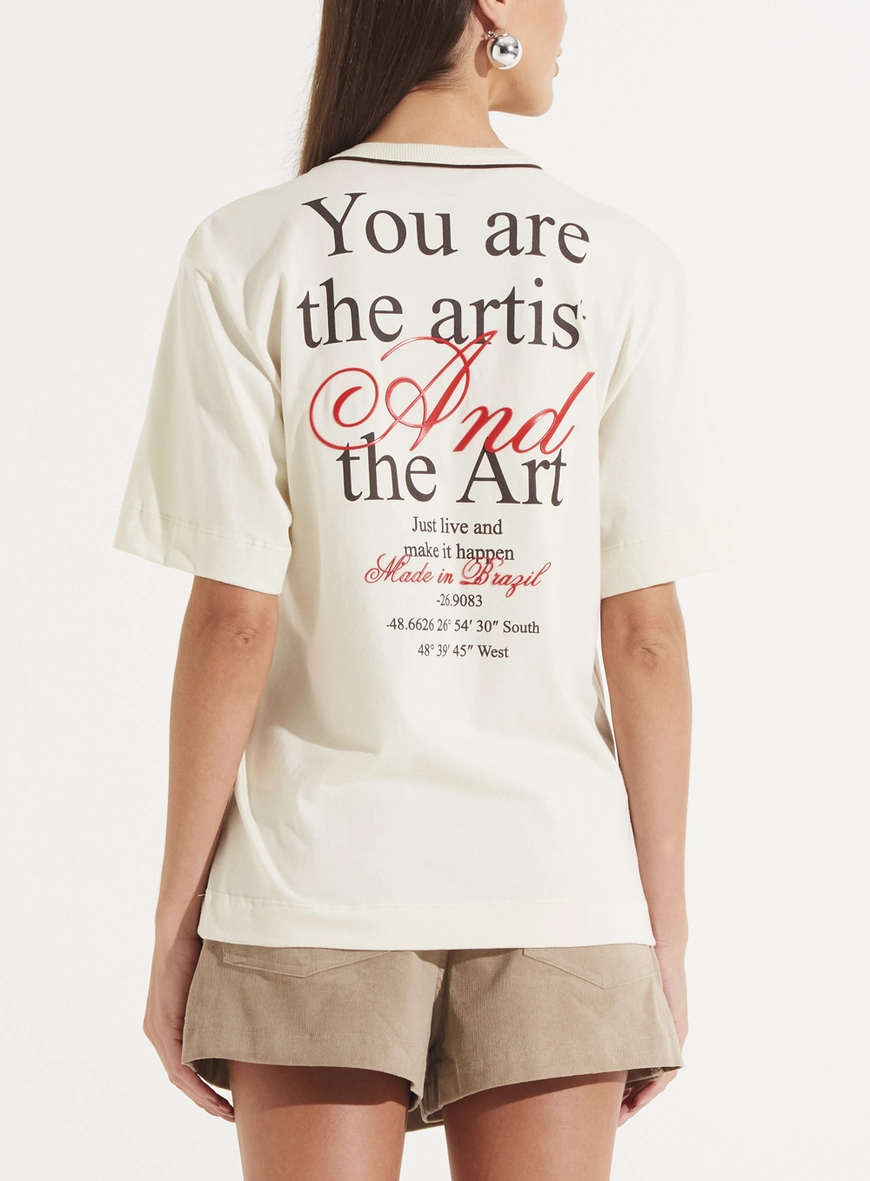 Camiseta Manifesto Artist Bege