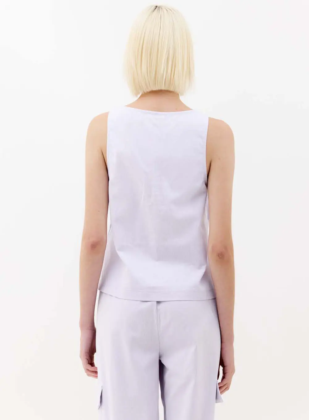Blusa Feminina Alças Largas Com Decote Quadrado Lilás 3