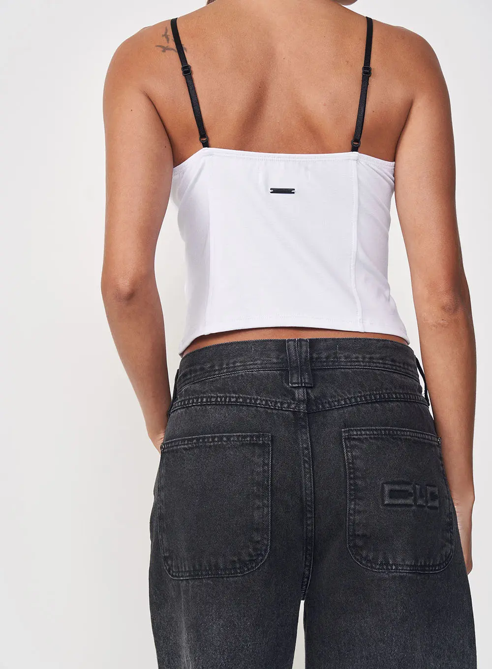 Blusa Feminina Slim Renda Alças Finas Branco 2