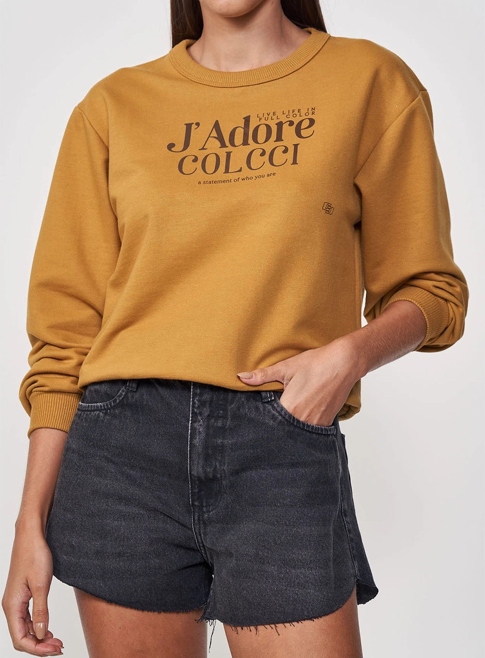 Blusão Feminino Comfort Com Estampa Marrom Ebbela