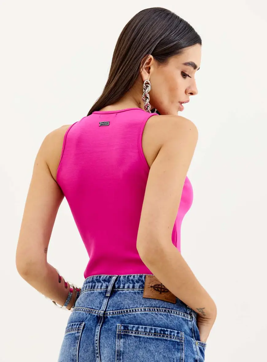 Regata Detalhes Ombros Rosa 4