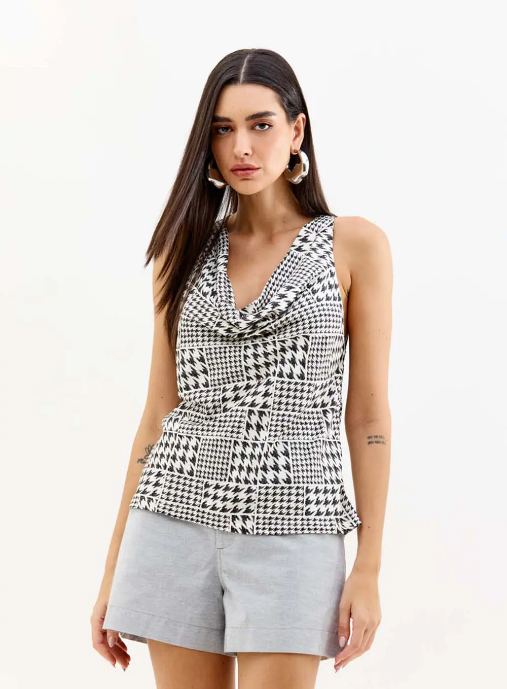 Blusa Feminina Estampada Decote Degagê Estampados 2
