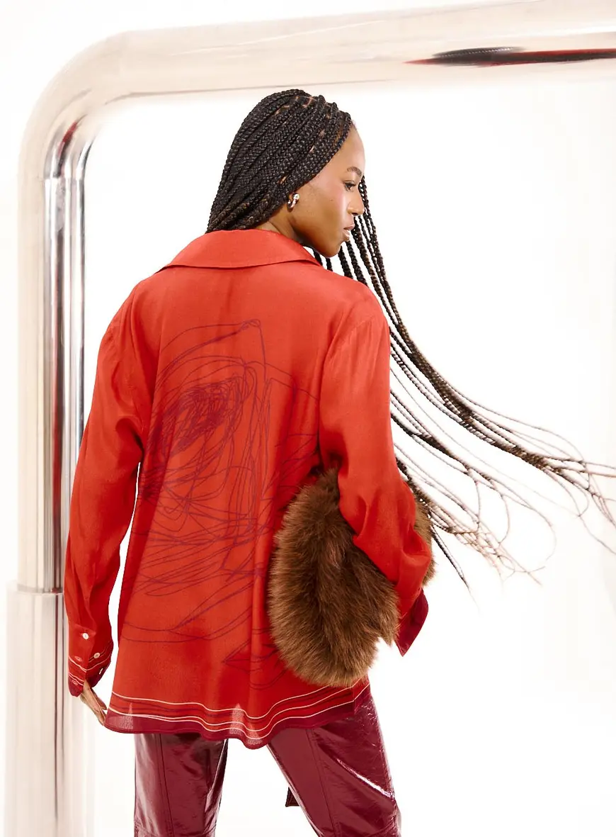 Camisa Feminina Oversized Vermelho 2